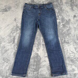 Old Navy Curvy Mid Rise 14 Regular Womens Denim Jeans Cotton Blend Medium Wash